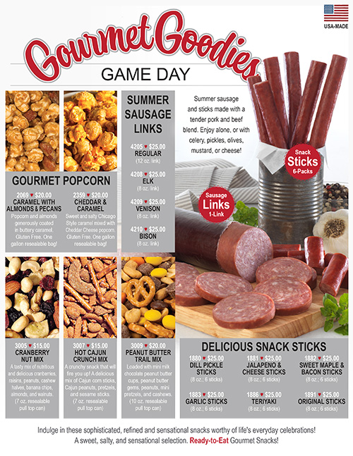 GOURMET GOODIES GAME DAY 