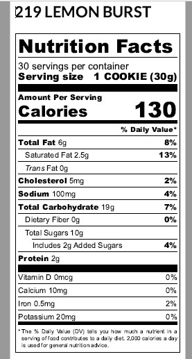 Lemon Bliss Cookie Dough 2lb