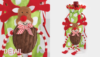 REINDEER BOTTLE BAG