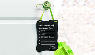 SECRET ELF CHALKBOARD ORNAMENT/DOOR HANG