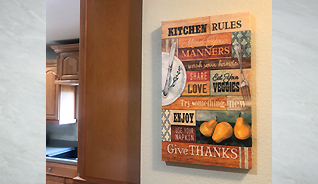 KITCHEN RULES CANVAS WALL PLAQUE