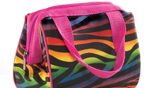 ZEBRA COLOR SPECTRUM LUNCH TOTE