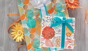 ENTANGLED DOTS/RETRO FLORAL REV WRAP