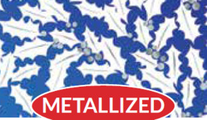 SAPPHIRE HOLLY METALIZED ROLL WRAP
