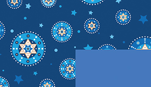 STARRY CHANUKAH REVERSIBLE GIFT WRAP
