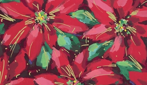 FESTIVE POINSETTIAS ROLL WRAP
