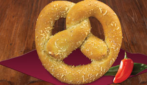 SUPER PRETZEL W/JALAPENO CREAM CHEESE FILLING