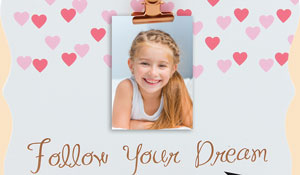 FOLLOW YOUR DREAM CLIP BOARD (J734)