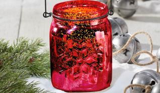 SNOWFLAKE MASON JAR VOTIVE HOLDER