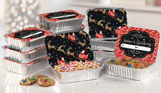 SANTA'S SLEIGH TREAT TINS, SET OF 12